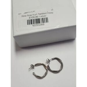 Rita Row Kurt Twisted Hoop Earrings - Sterling Silver 925